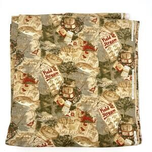 Flannel Fabric Fishing / Wilderness / Outdoor Cabin Pattern 5 yds X 42 in.